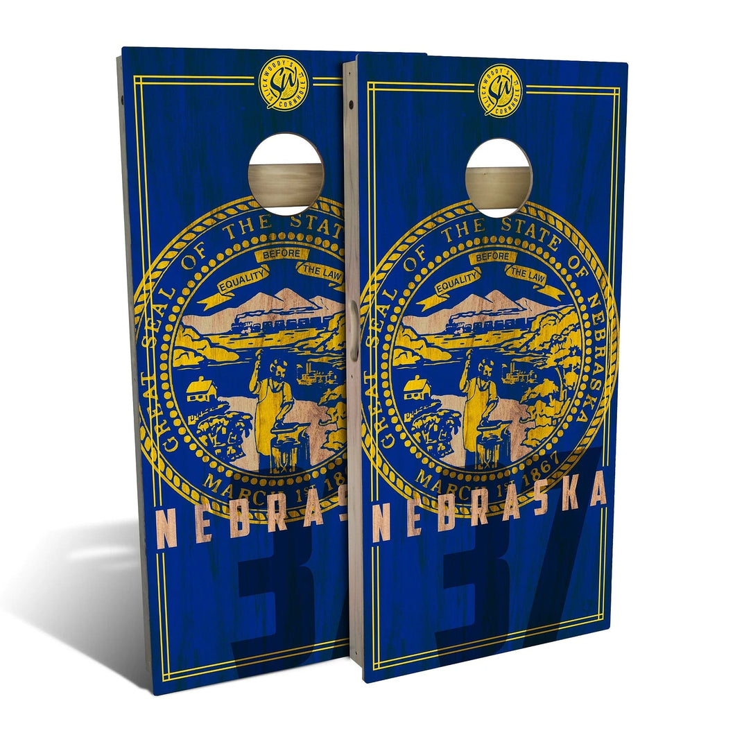 Nebraska State Flag 2.0 Cornhole Boards