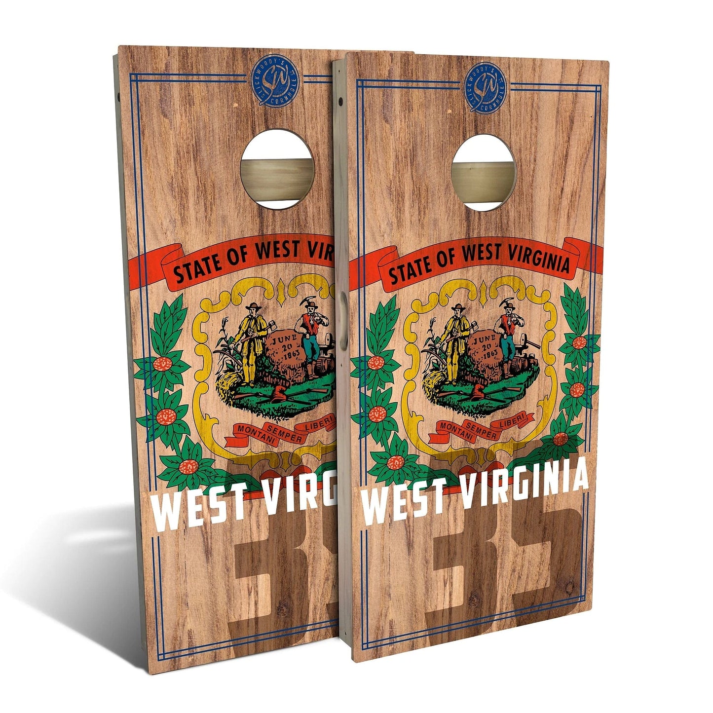 West Virginia State Flag 2.0 Cornhole Boards