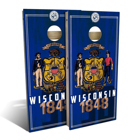 Wisconsin State Flag 2.0 Cornhole Boards