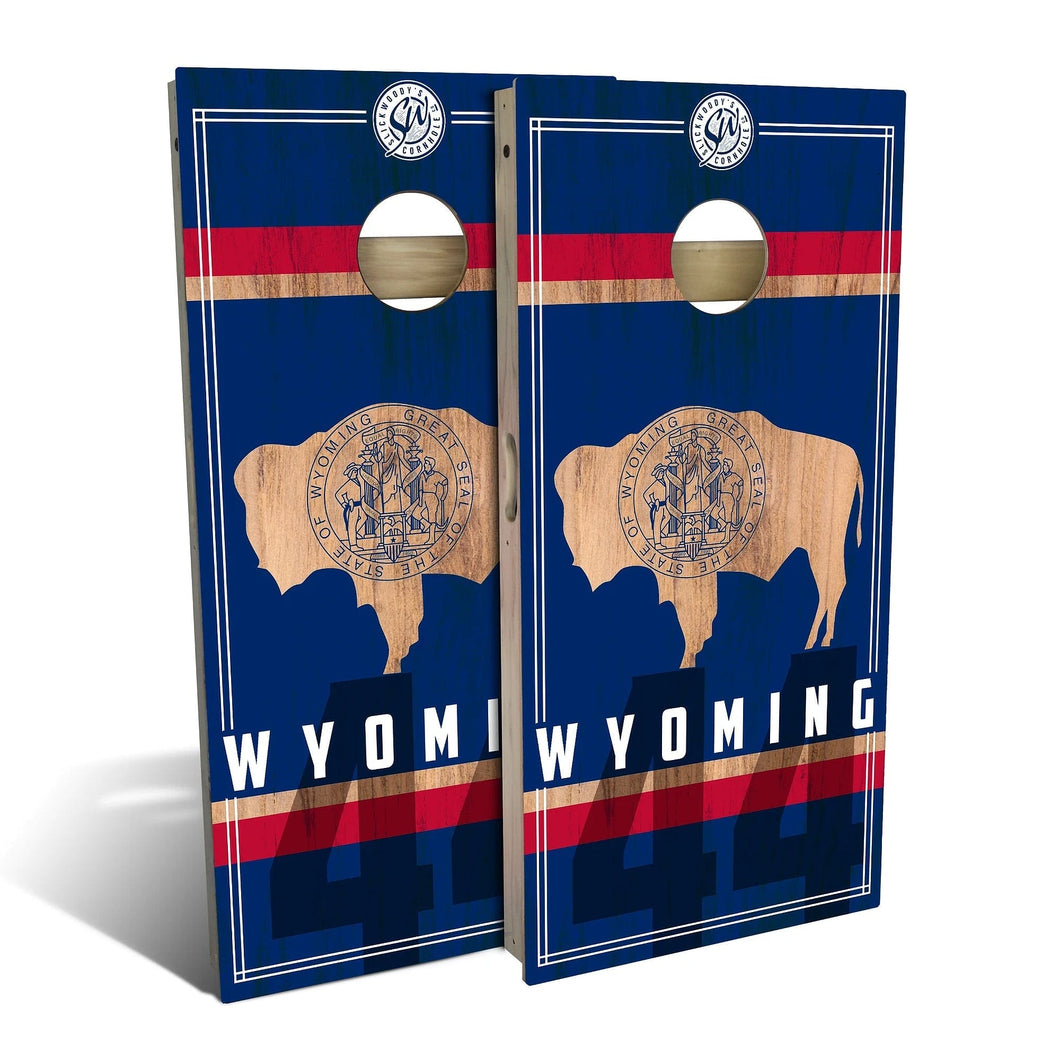 Wyoming State Flag 2.0 Cornhole Boards