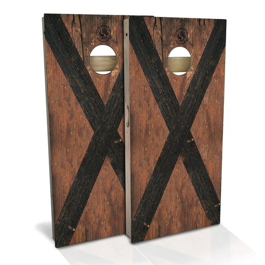 Alabama Flag Rustic Cornhole Boards