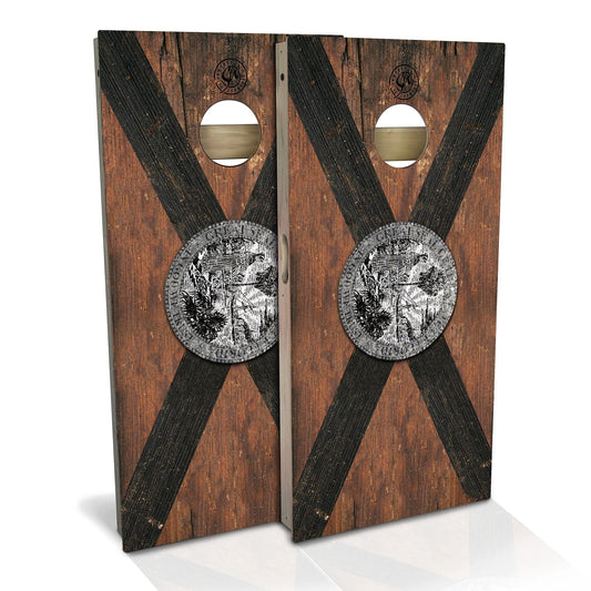 Florida Flag Rustic Cornhole Boards