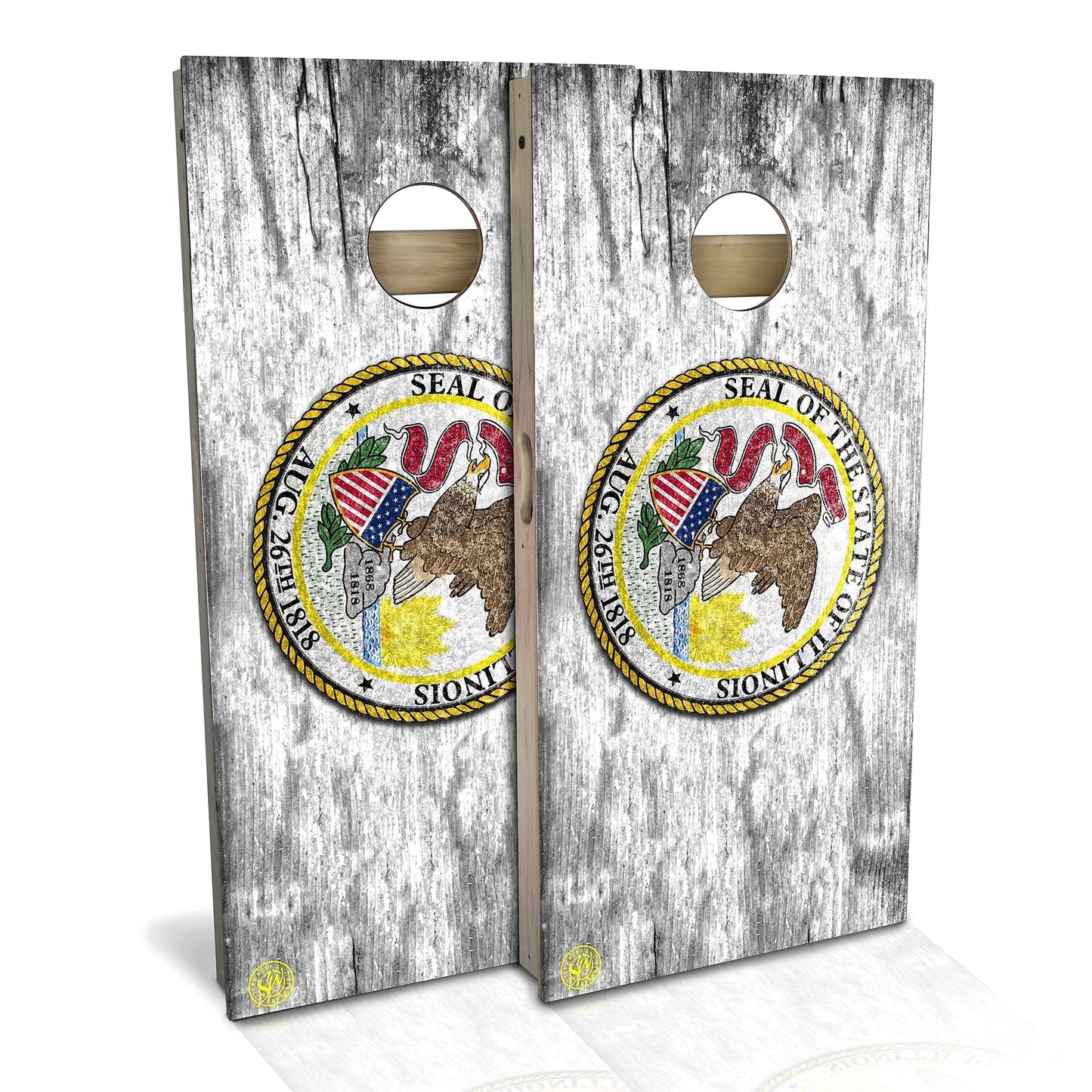Illinois Flag Cornhole Boards