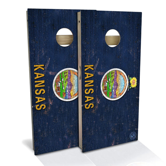 Kansas Flag Cornhole Boards