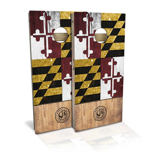 Maryland Flag Weatherproof Cornhole Boards