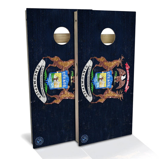 Michigan Flag Cornhole Boards