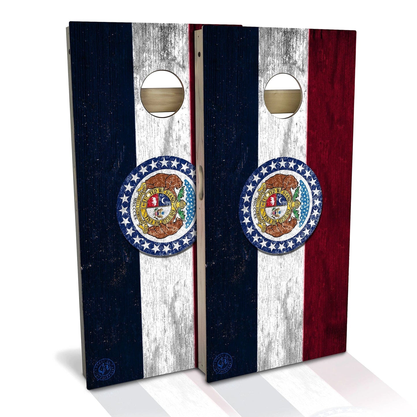 Missouri Flag Cornhole Boards