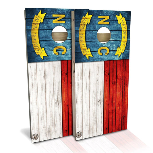 North Carolina Flag Weatherproof Cornhole Boards