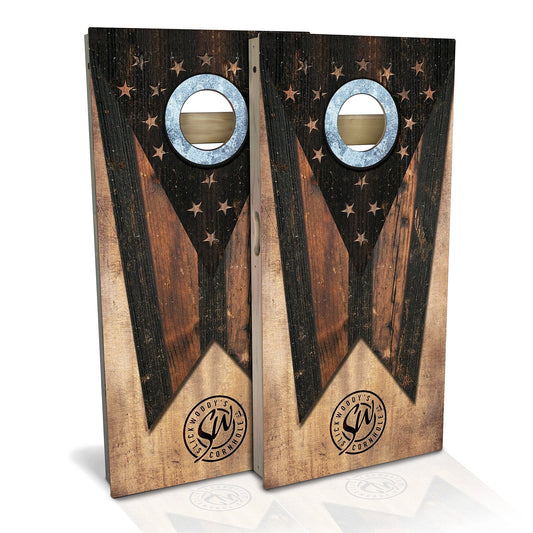 Ohio Flag Rustic Weatherproof Cornhole Boards