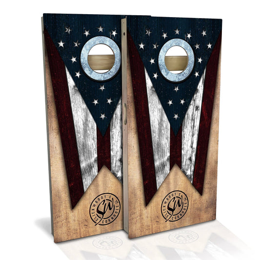 Ohio Flag Weatherproof Cornhole Boards