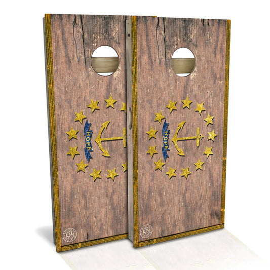 Rhode Island Flag Cornhole Boards