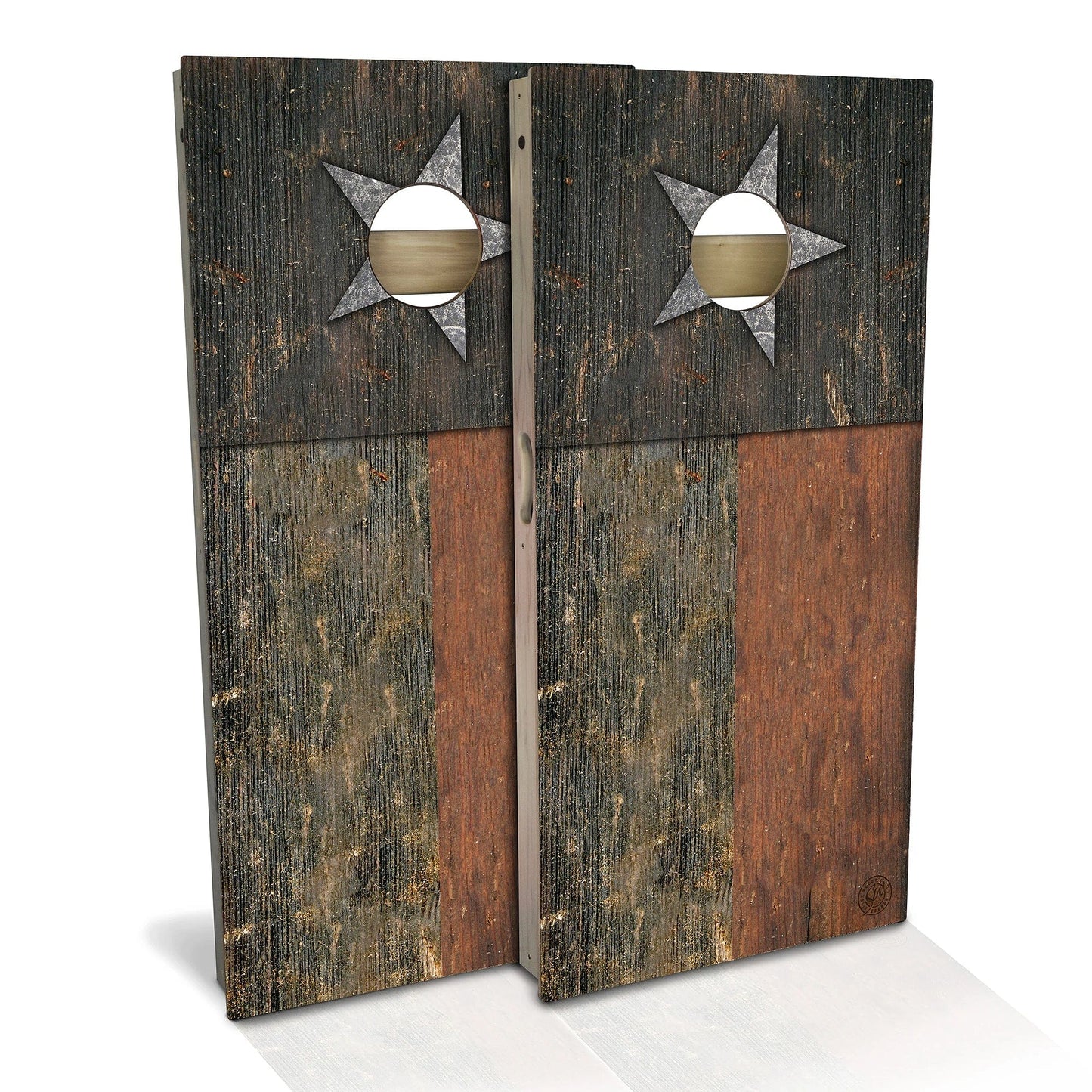 Texas Flag Rustic Weatherproof Cornhole Boards