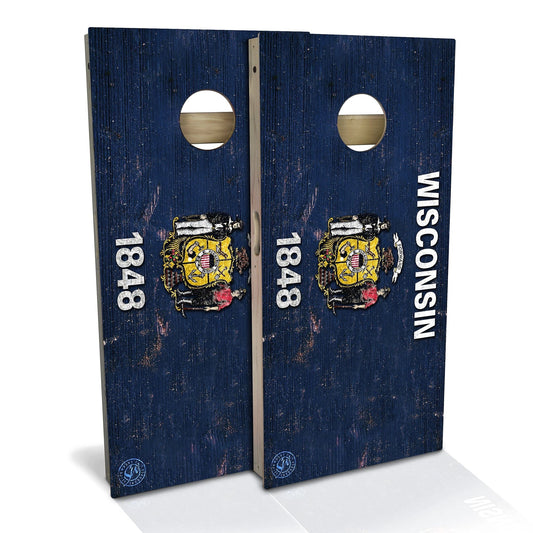 Wisconsin Flag Cornhole Boards