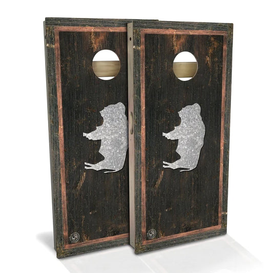 Wyoming Flag Rustic Cornhole Boards