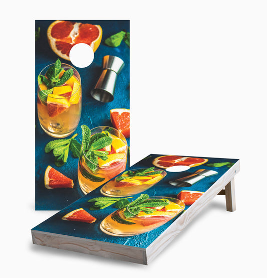 Summer Citrus Cocktail Cornhole Boards