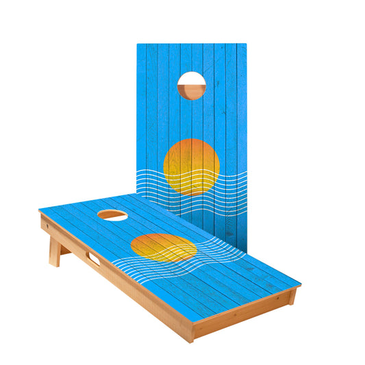 Sunset Waves Cornhole Boards