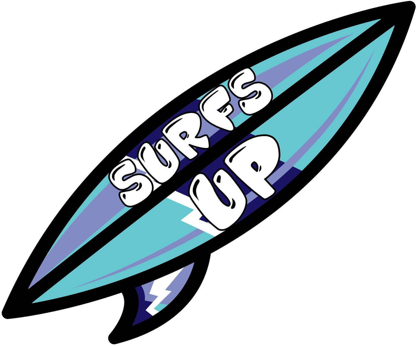 Surfs Up (Blue) Poolmat closeup