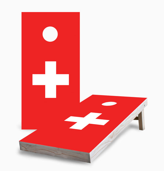 Swiss Flag Cornhole Boards