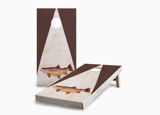 Wood Trout Cornhole Boards
