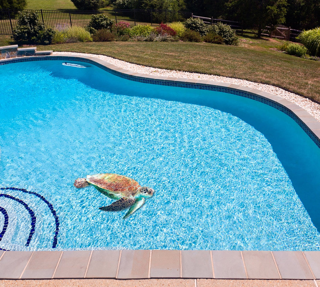 Sea Turtle Poolmat in water