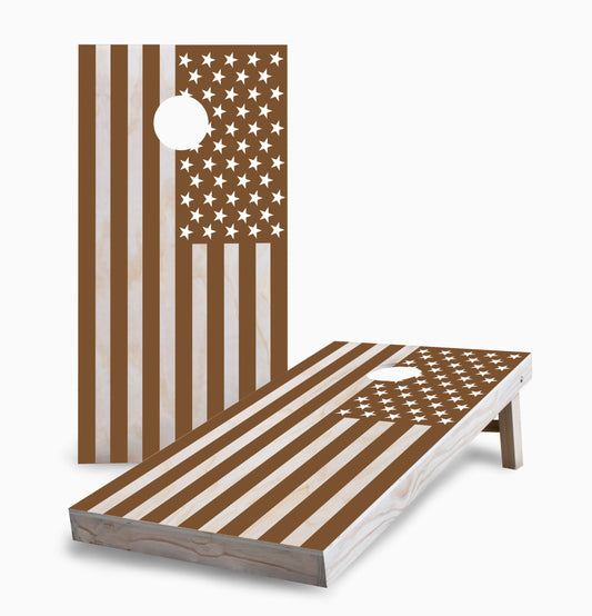 Two-Tone American Flag Cornhole Boards