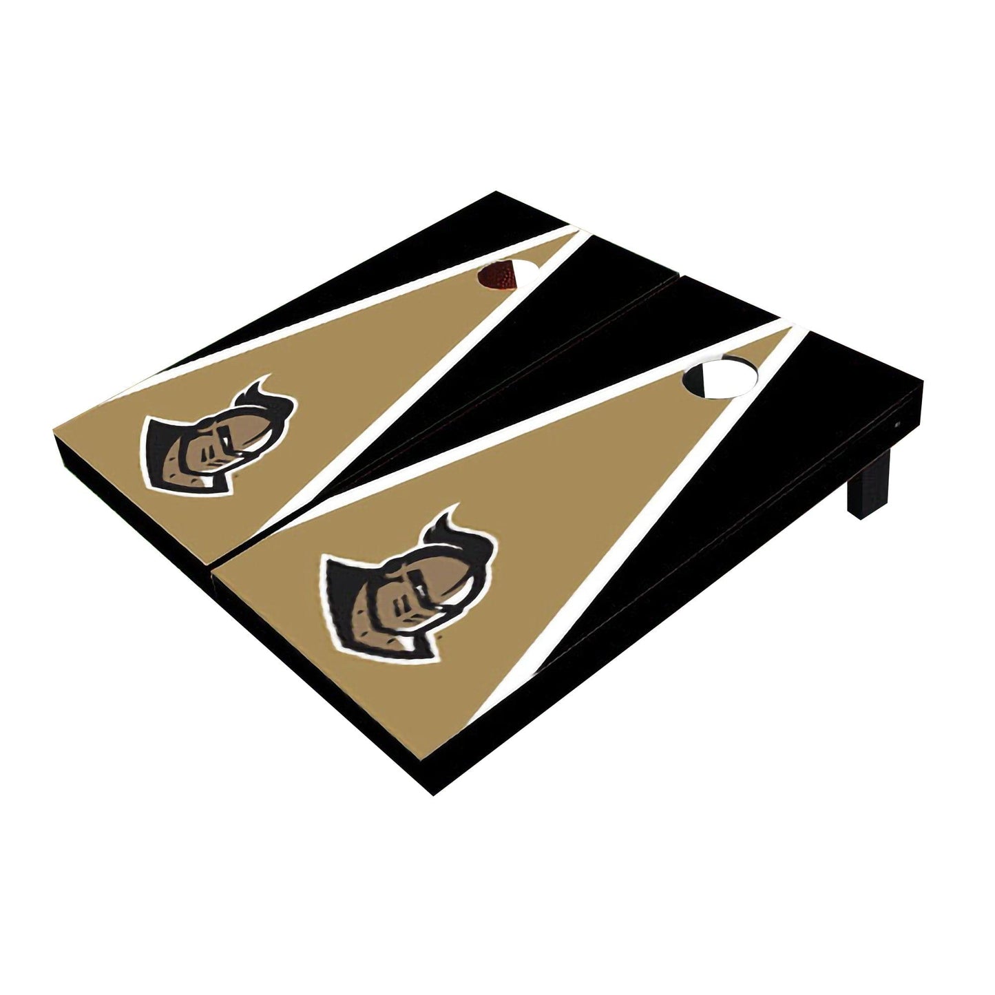 Central Florida UCF Golden Knights "Knightro" Gold And Black Matching Triangle Cornhole Boards