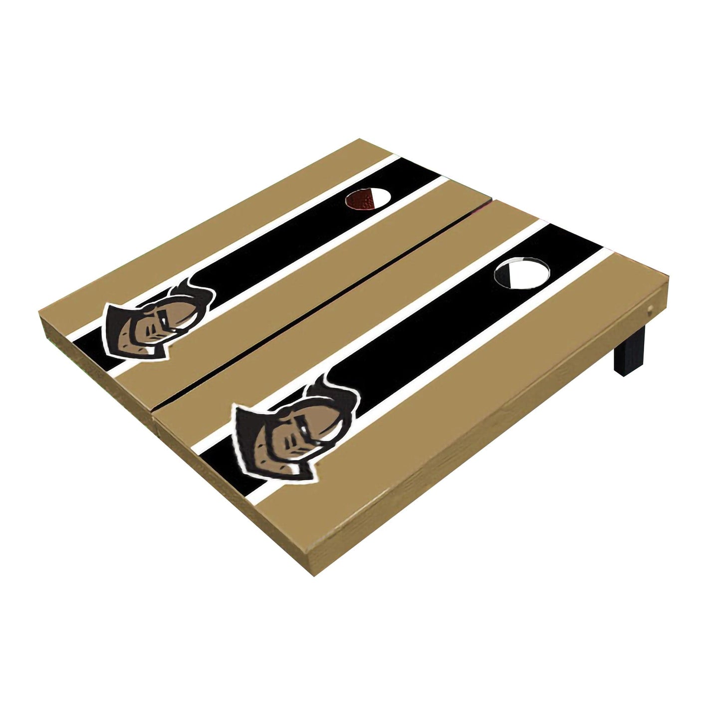 Central Florida UCF Golden Knights "Knightro" Black And Gold Matching Long Stripe Cornhole Boards