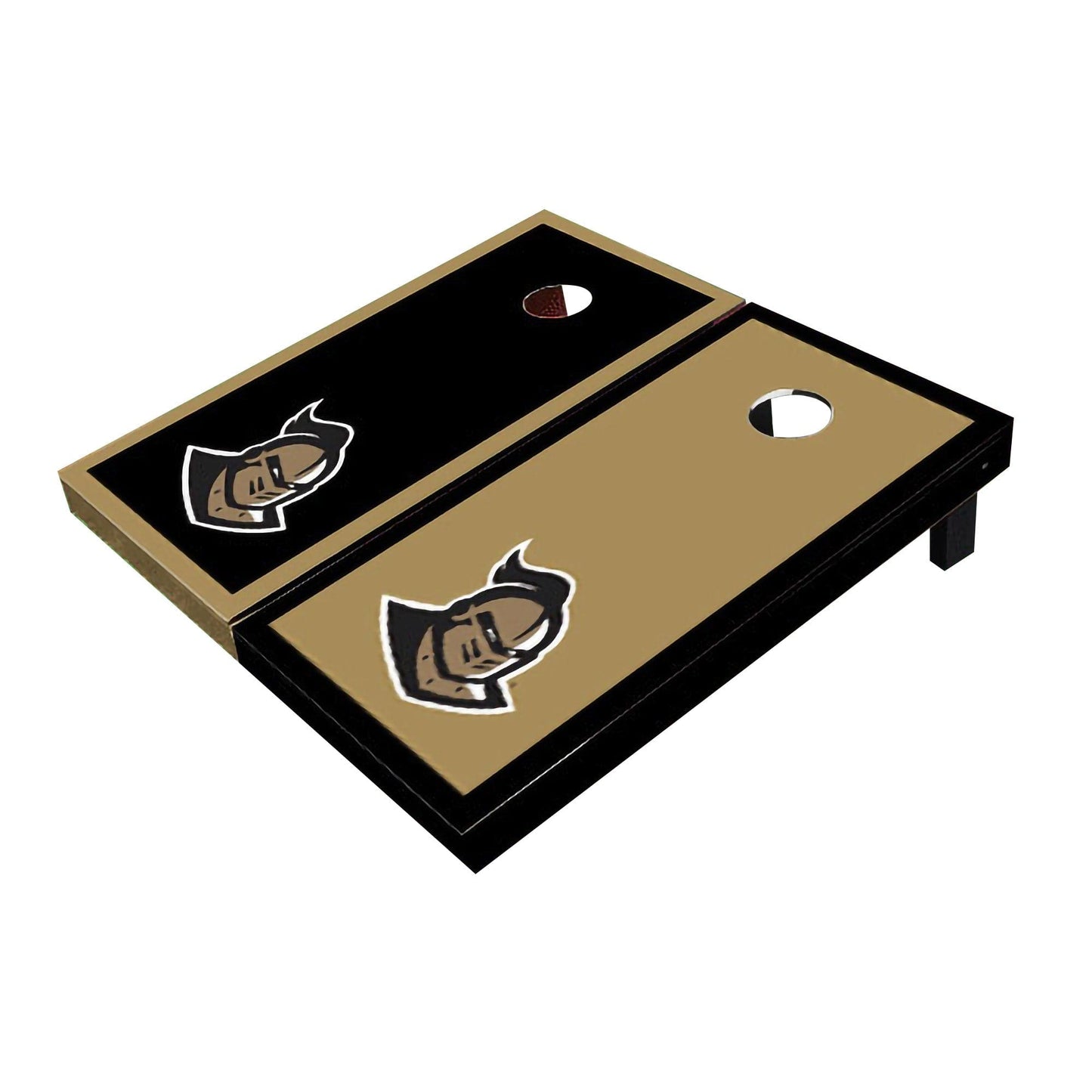 Central Florida UCF Golden Knights "Knightro" Gold And Black Alternating Borders Cornhole Boards