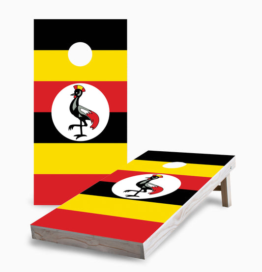 Ugandan Flag Cornhole Boards