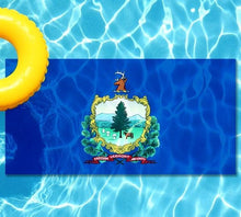 Vermont State Flag poolmat from above
