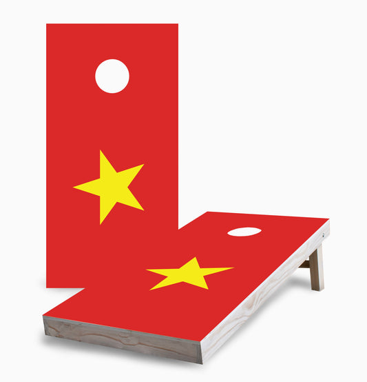 Vietnamese Flag Cornhole Boards