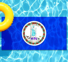 Virginia State Flag poolmat from above
