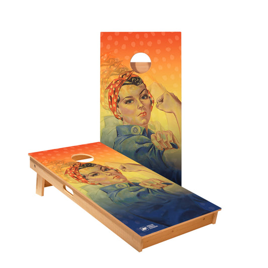 Retro We Can Do It Cornhole Boards