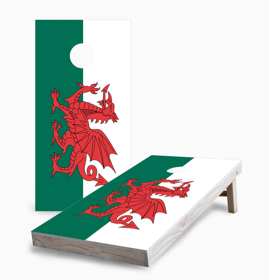 Welsh Flag Cornhole Boards