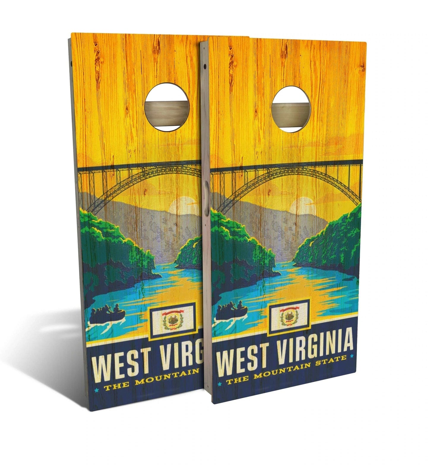 West Virginia State Pride Cornhole Boards