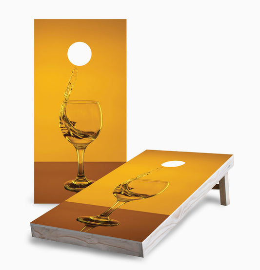 White Wine Splash Cornhole Boards