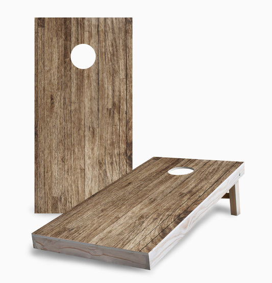 Wood Plank 1 Cornhole Boards