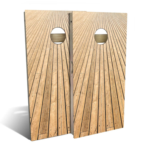 Boardwalk Wood Lines Cornhole Boards