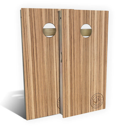 Zebra Wood Cornhole Boards