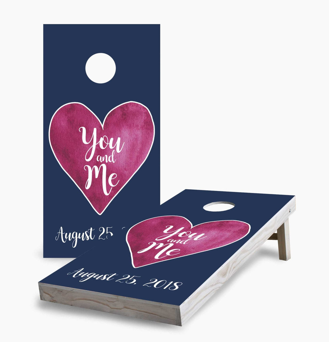 Personalized You And Me Wedding Cornhole Boards