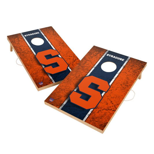 Vintage Syracuse University Orange Solid Wood 2x3 Cornhole Set