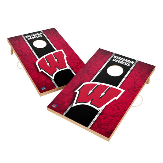 Vintage Wisconsin Badgers Solid Wood 2x3 Cornhole Set