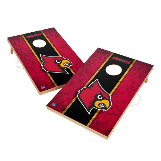 Vintage Louisville Cardinals Solid Wood 2x3 Cornhole Set