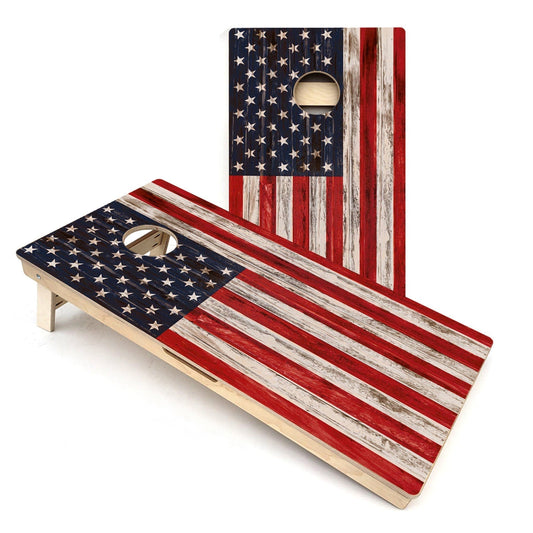 Antique Flag Cornhole Boards