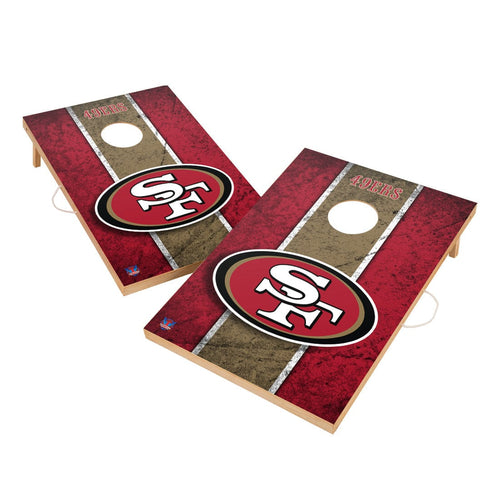 Vintage San Francisco 49ers NFL Solid Wood 2x3 Cornhole Set