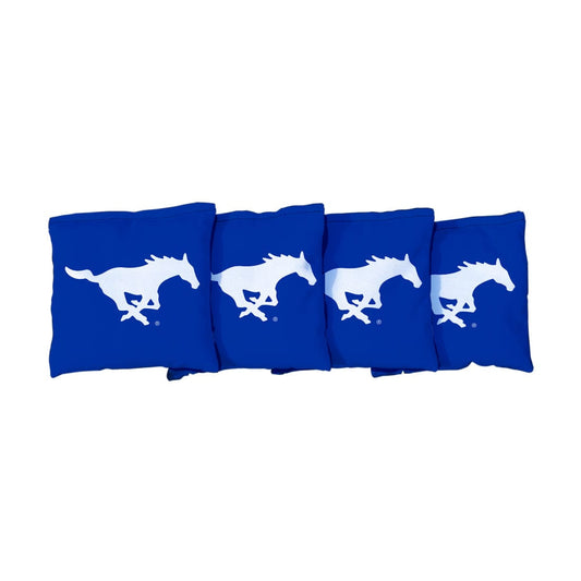 Southern Methodist University Mustangs Blue Cornhole Bags