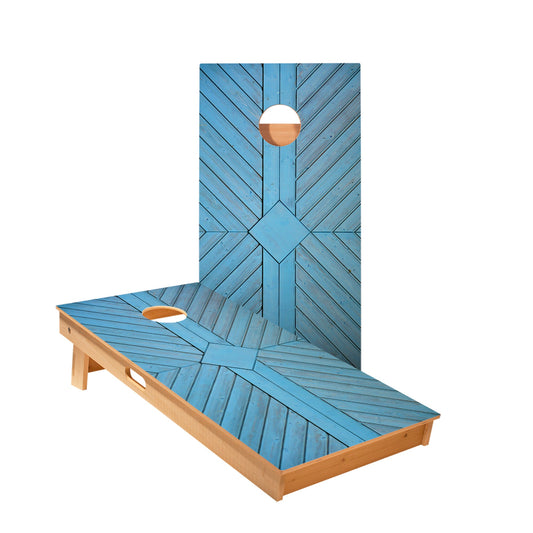 Blue Panel Wood Cornhole Boards