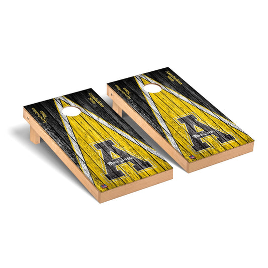Appalachian State Mountaineers Cornhole Board Set - Triangle Weathered Version