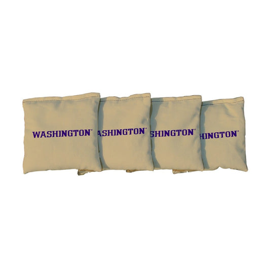 Washington Huskies Gold Cornhole Bags