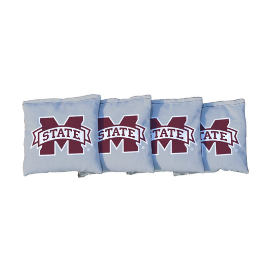 Mississippi State Grey Cornhole Bags